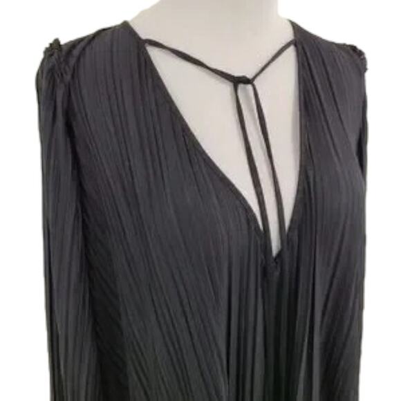 NWT Free People Can't Help It Plisse mini dress black pleated size Small - Picture 6 of 10
